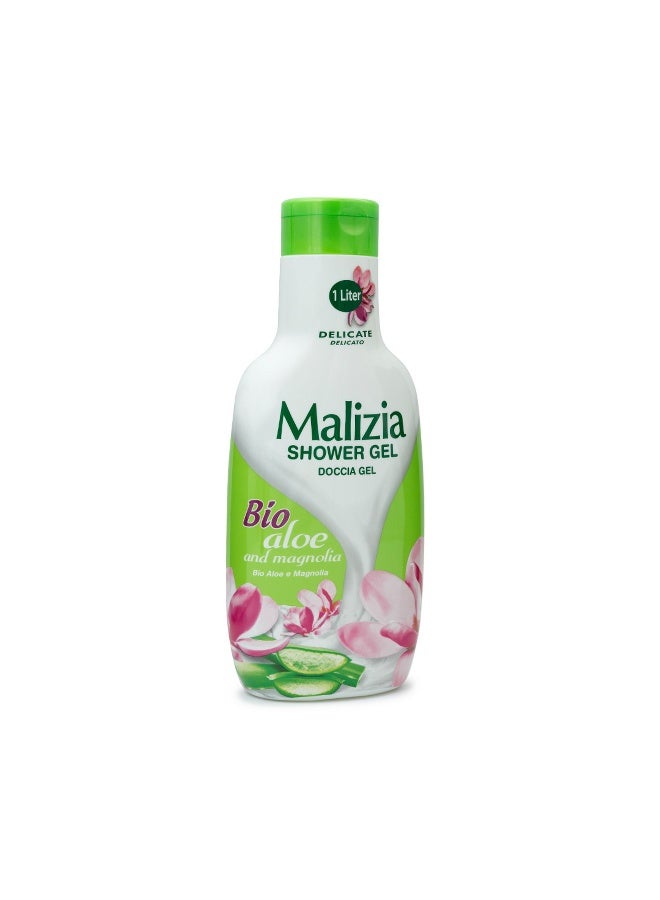 Malizia Unisex Body Shower Gel Aloe & Magnolia 1L - Image 2