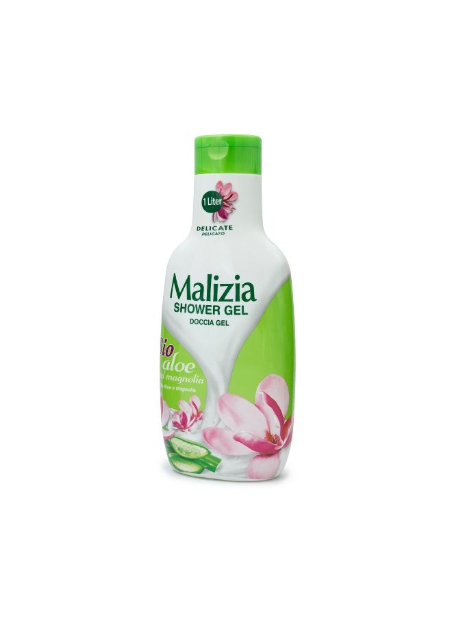 Malizia Unisex Body Shower Gel Aloe & Magnolia 1L - Image 3