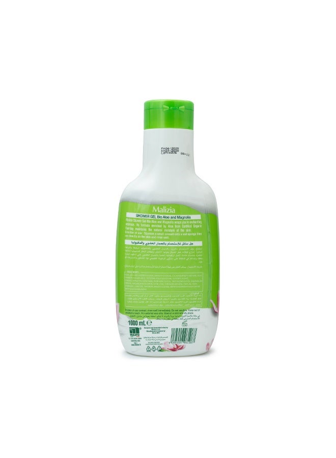 Malizia Unisex Body Shower Gel Aloe & Magnolia 1L - Image 4