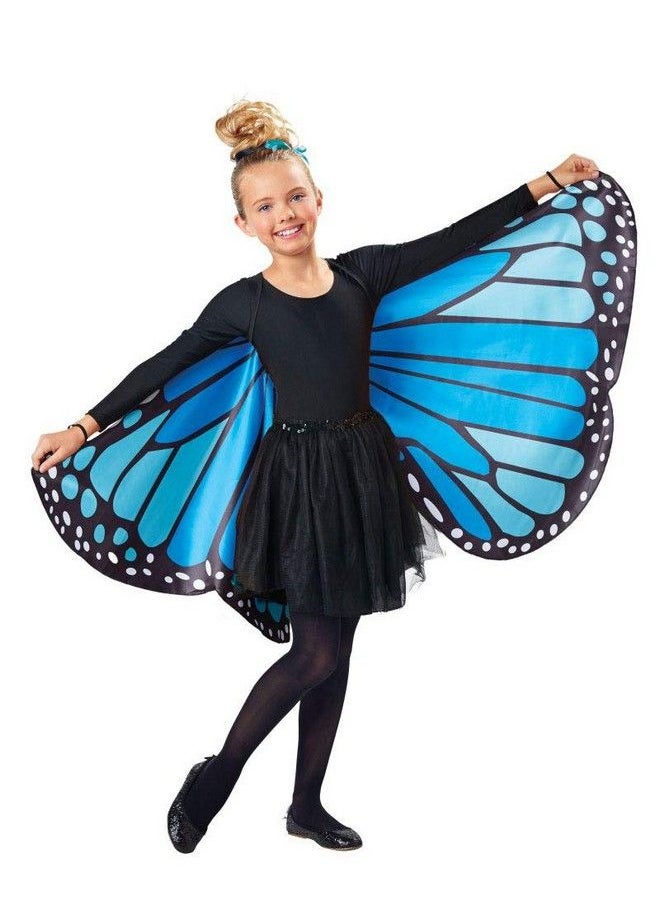 Seasons Kids Monarch Butterfly Cape Wings Blue One Size  - Image 1