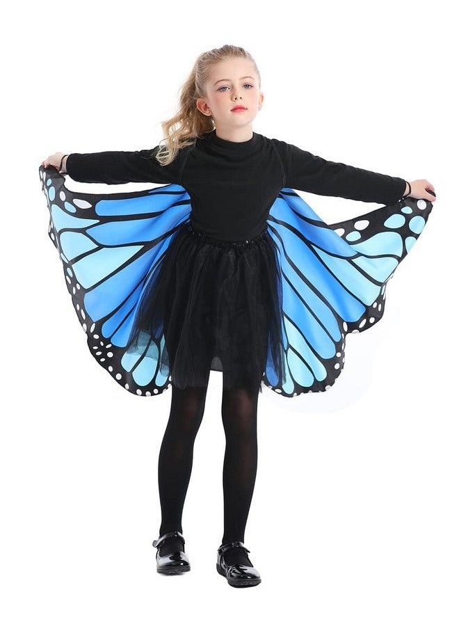 Seasons Kids Monarch Butterfly Cape Wings Blue One Size  - Image 3