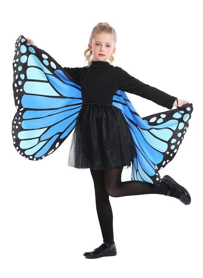 Seasons Kids Monarch Butterfly Cape Wings Blue One Size  - Image 5
