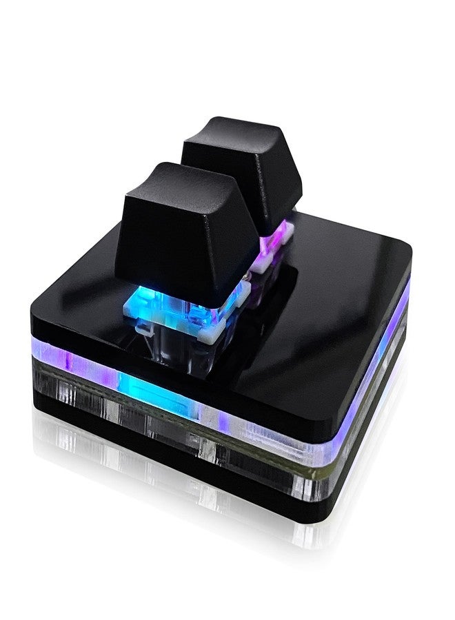 BTXETUEL NONO OSU keypad 2-Key Red axis Gaming USB Keyboard,Hotswap Mechanical Keyboard,Mini Mechanica RGB keypad for macros and Rhythm Games. - Image 1