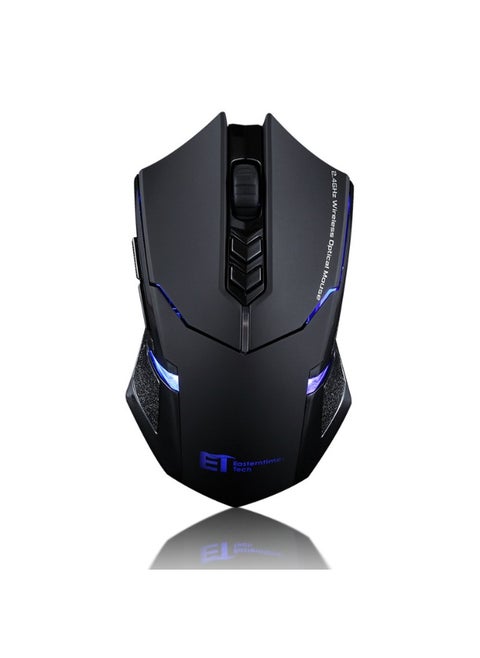 [Factory wholesale] ET wireless mouse X08 mute gaming computer mouse mouse mouse laser mouse silent version Black