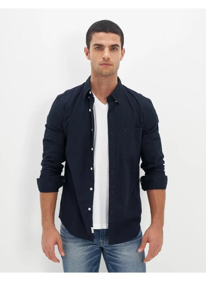 American Eagle AE Slim Fit Flex Oxford Button-Up Shirt