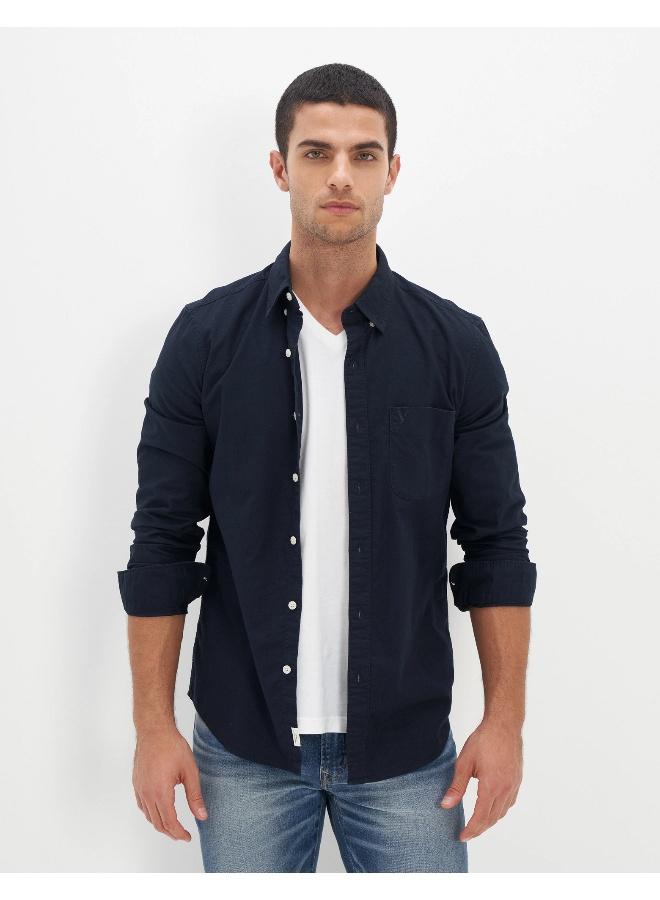American Eagle قميص أكسفورد مرن بقصة ضيقة من AE - Image 1