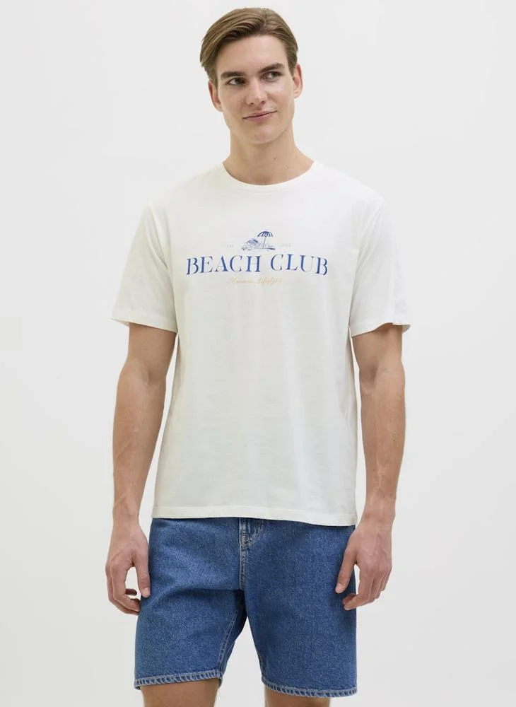 ج ج ريبل من جاك و جونز Short Sleeve Crew Neck T-Shirt