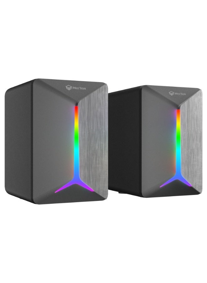 Meetion Wired Desktop Gaming Speakers – 2.0 Stereo, 6W Output - Image 1