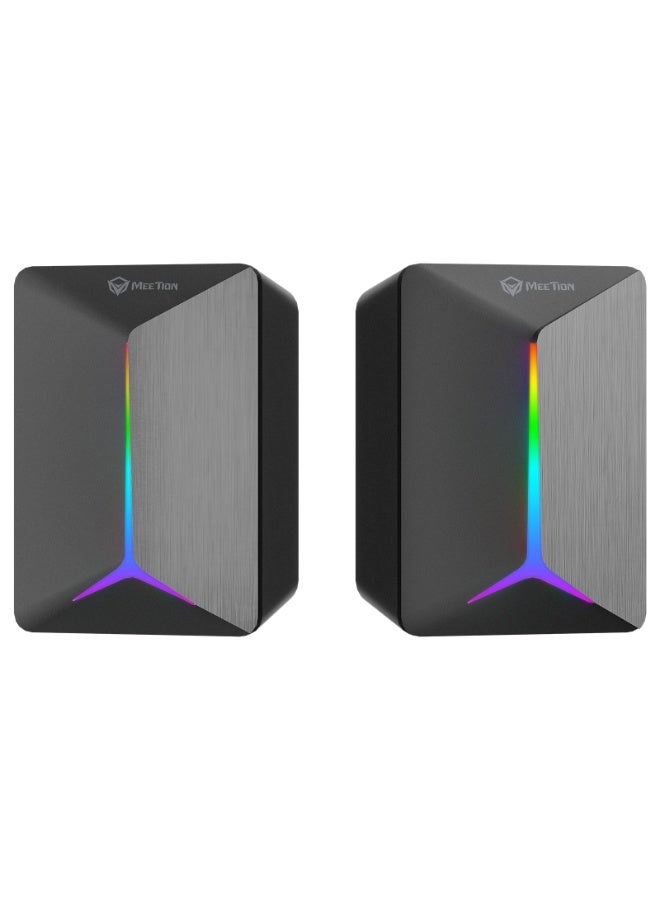 Meetion Wired Desktop Gaming Speakers – 2.0 Stereo, 6W Output - Image 2