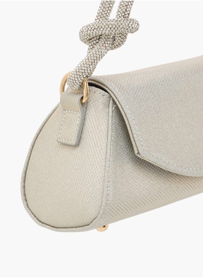 Flora Bella By Shoexpress Womens Textured Shoulder Bag With Magnetic Closure  - Image 4