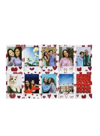 Fujifilm Instax Mini Film 10 Shot Pack HEARTS Border Red - view 3
