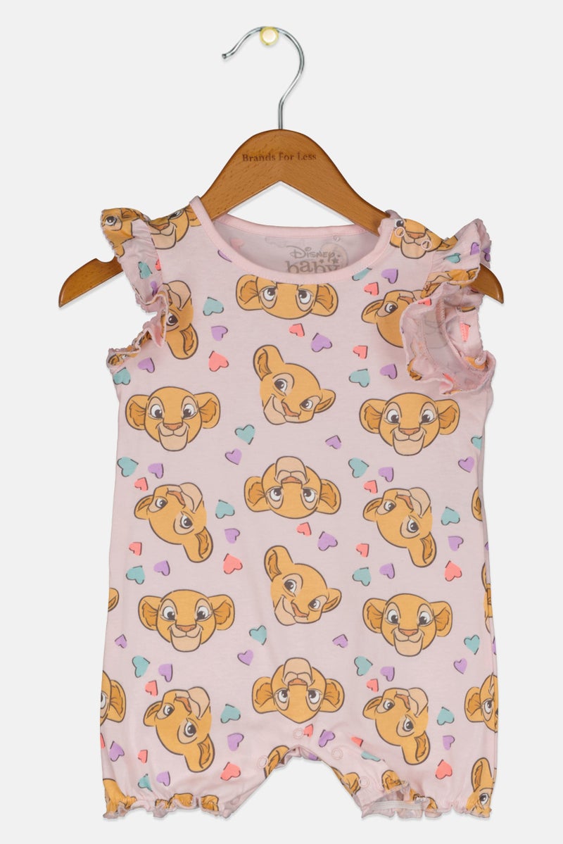 Cool Club Toddlers Girl Allover Print Romper, Multicolor - Image 1