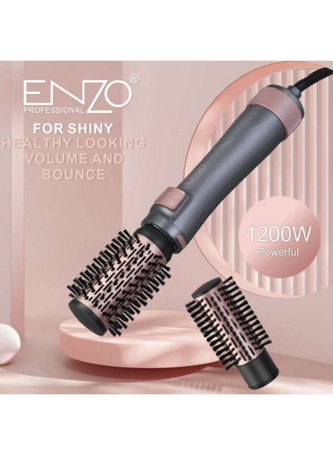 ENZO Professional مجموعة مصفف الشعر المنزلي ENZO EN-759 2 في 1 مجفف شعر كهربائي فرشاة هواء ساخن مكواة تجعيد الشعر - Image 2