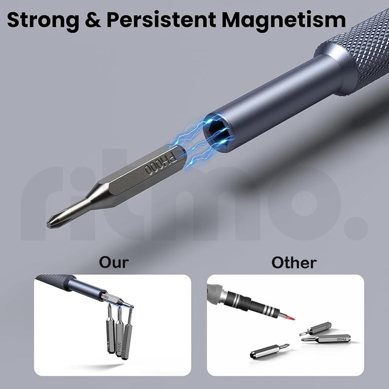 Ritmo Electric Screwdriver Set Precision Screwdriver Set Rechargeable Screwdriver Tool Set S2 Steel Tool Kit for Precision Electronics - Image 5