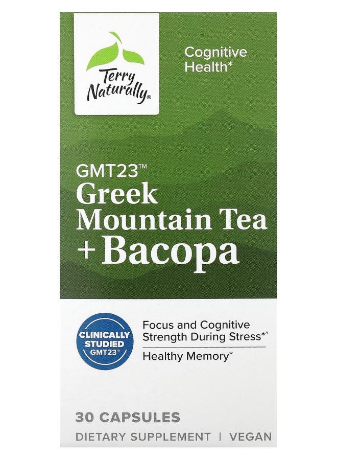 Terry Naturally Greek Mountain Tea + Bacopa 30 Capsules