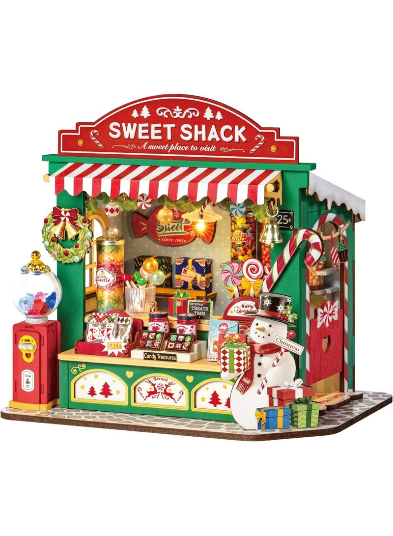 روبوتايم رولايف كشك حلوى عيد الميلاد مشروع منزل مصغر DIY طراز DS043 - Image 1