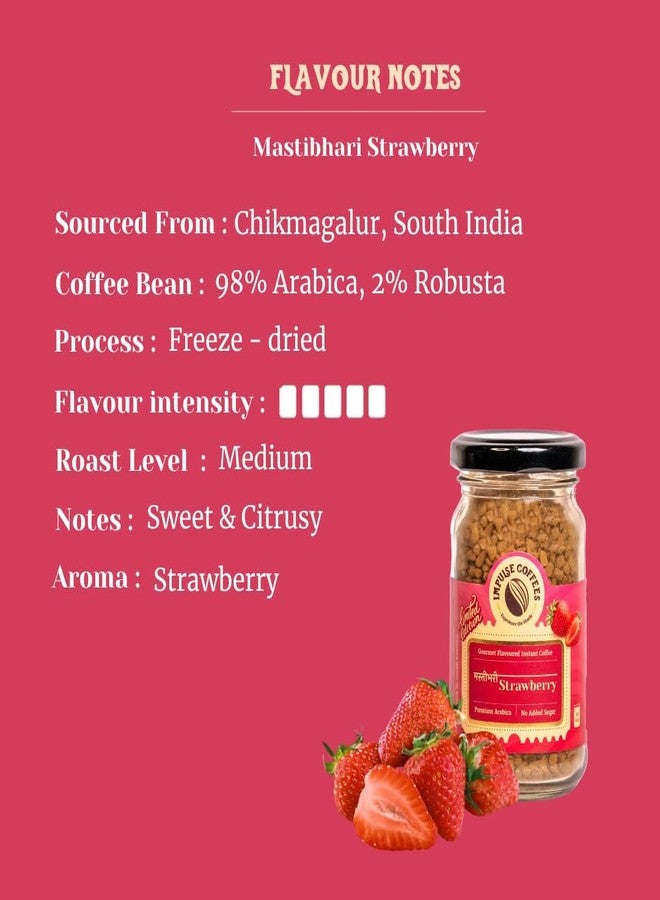 Impulse Coffees Pack of 2 Berilicious Duo Strawberry & Hazelnut Combo | Instant Coffee Premix with Hazelnut Coffee Powder & Strawberry Flavour | Instant Coffee Powder | Ideal Coffee Solution |50g Each - Image 5