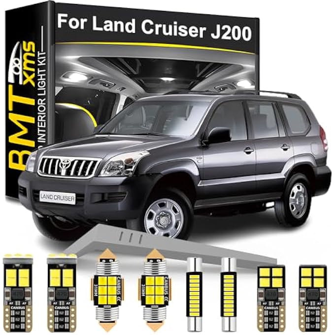 BMT xms 18 Pieces Led Interior Light Kit Replacement For Toyota Land Cruiser J200 20082022 6000K Cool White Bulbs - Image 1