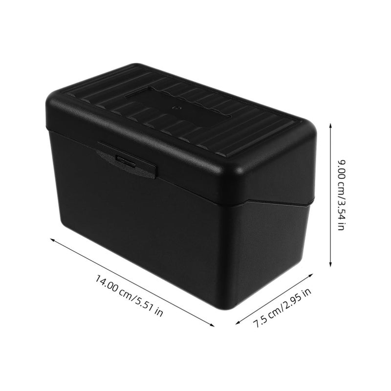 Portable Index Card Holder Box Convenient Business Card Organizer For Office Home Storage Scratch Resistant Design Transparent Capacity Desk Organizer - Image 3