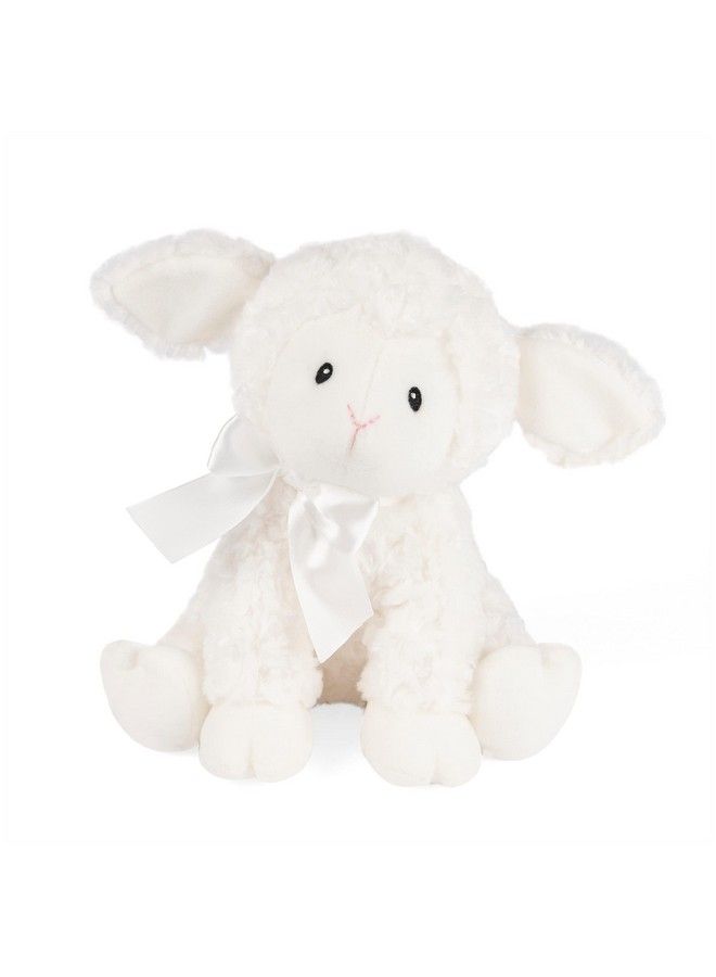 GUND Baby Lena Lamb Keywind Musical Plush Plays Brahms’ Lullaby Stuffed Animal Sensory Toy For Babies 10 Months & Up White 10” - Image 1