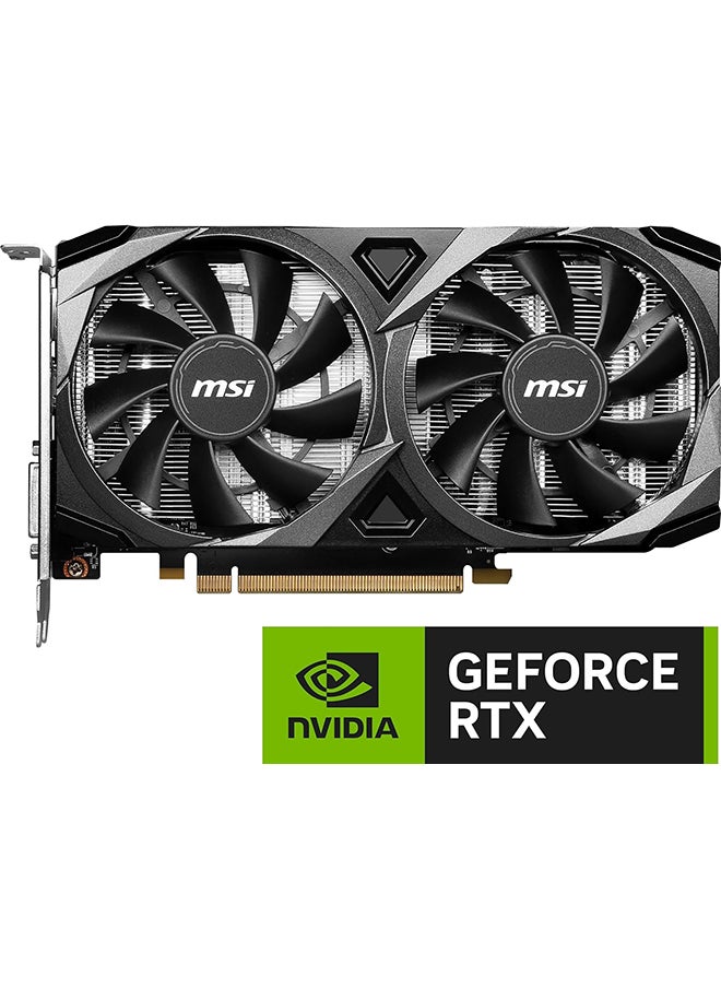 إم اس أي بطاقة رسومات للألعاب GeForce RTX 3050 8GB GDRR6 128-Bit HDMI/DP PCIe 4 Torx Twin Fans Ampere OC (RTX 3050 Ventus 2X XS 8G OC) أسود  - Image 2