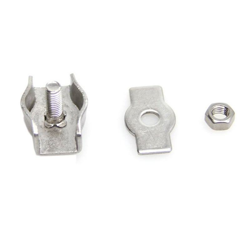 ليزنيرزم 12 قطعة M4 البسيط سلك حبل الترباس كليب الفولاذ المقاوم للصدأ مشبك كابلات لحبل سلك قطر 5/32 بوصة - Image 5