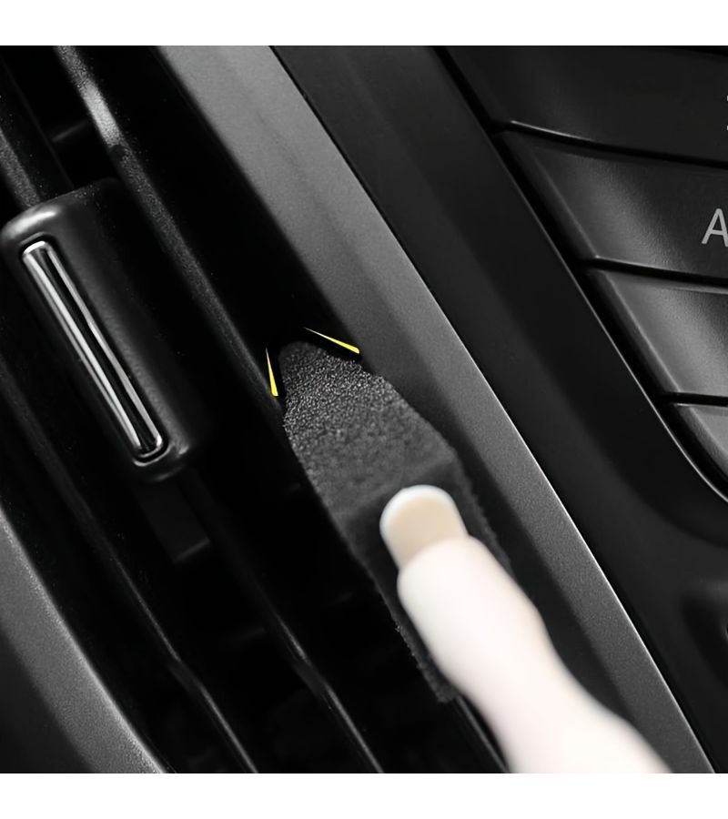 2pcs Car Air Conditioner Cleaning Brushes Soft Bristles Plastic Handle For Cleaning Corners And Crevices High Cleaning Efficiency - Image 5