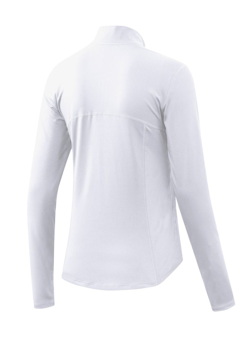 Loquat Women Quick Dry Breathable Long Sleeve Shirt White  - Image 2