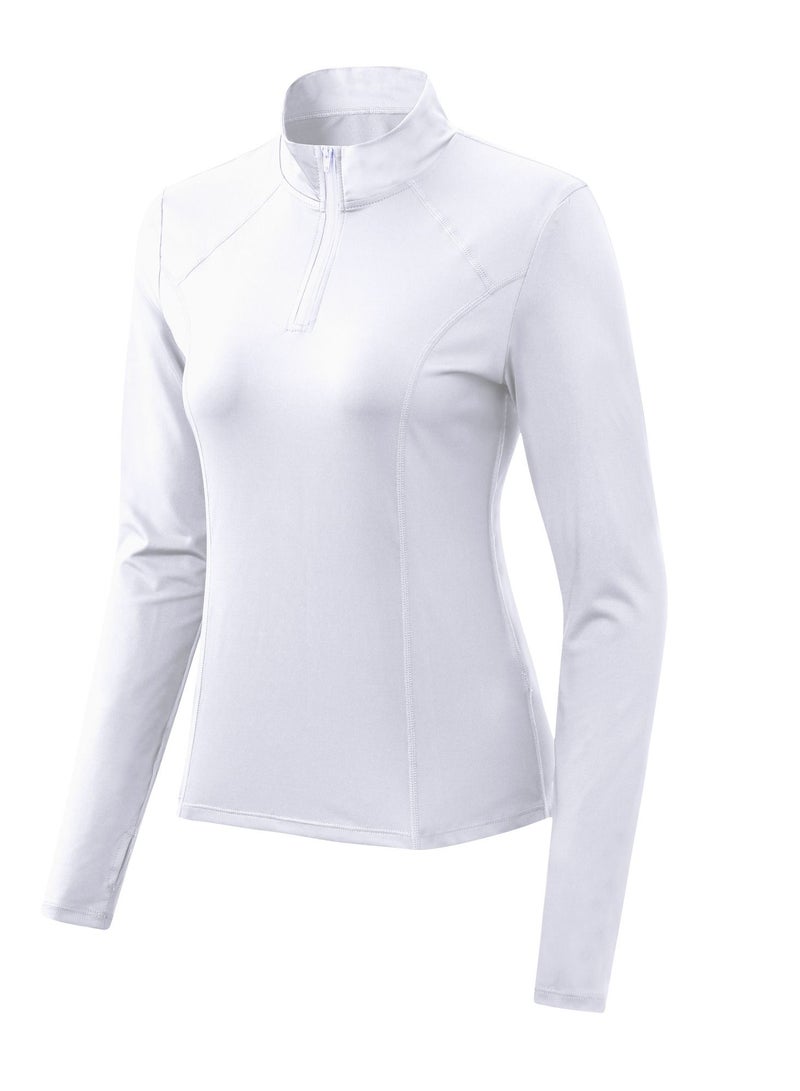 Loquat Women Quick Dry Breathable Long Sleeve Shirt White  - Image 1