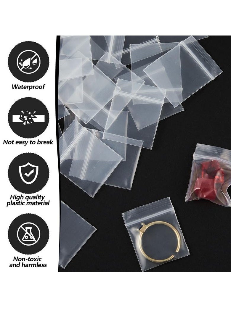 Excefore - 1000 Pcs 1 x 1 Ziplock Bag Clear Reclosable Zipper Plastic Bags, Durable Small Thick Clear Bags, Suitable for Daily Vitamin, Jewelry, Candy - Image 1
