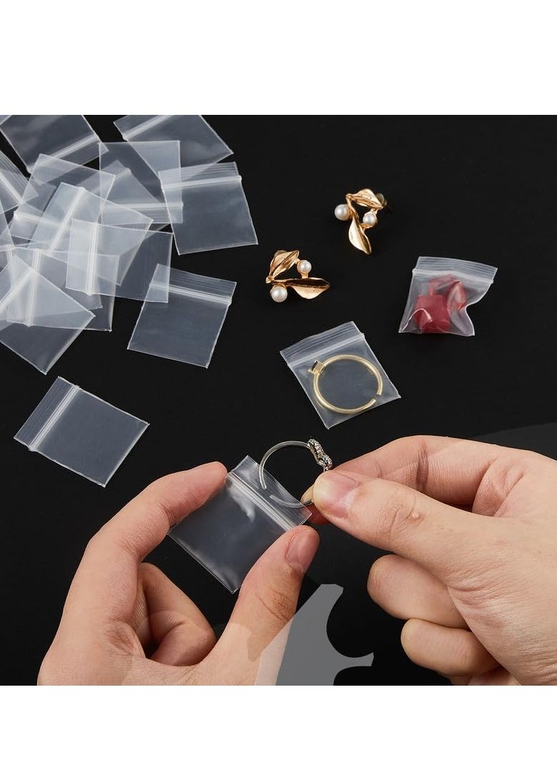 Excefore - 1000 Pcs 1 x 1 Ziplock Bag Clear Reclosable Zipper Plastic Bags, Durable Small Thick Clear Bags, Suitable for Daily Vitamin, Jewelry, Candy - Image 1