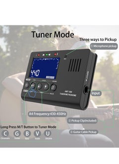 SYOSI 3 في 1 ميتronوم رقمي مو tuner مولد نغمة مو tuner مولد نغمة مع ميكروفون ملحق للغيتار والبيس والكمان واليوكليلي والكلارنيت والفلوت والبوق والمزيد  - Image 5