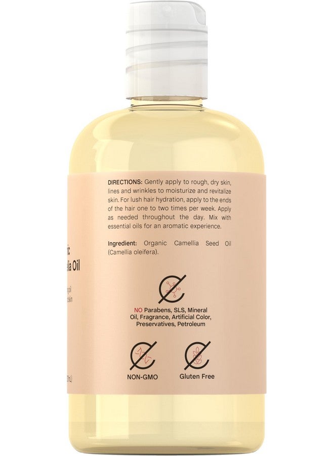 كورا زيت الكاميليا، زيت مرطب عضوي معتمد للشعر والبشرة، خالي من البارابين وSls والعطور، 8 أونصة - Image 2