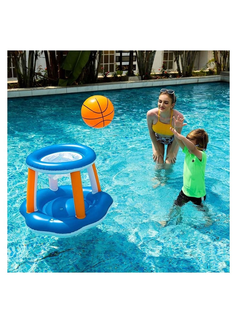 Generic 4 Pieces Inflatable Volleyball Net Basketball Hoops Pool Float Set  - Image 5