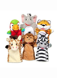 Safari Buddies Hand Puppets Set Of 6 (Elephant Tiger Parrot Giraffe Monkey Zebra) - pzsku/Z6E8CFBDD12609DF668D8Z/45/_/1652699289/06740590-5a66-41c2-b57f-5a026cbefc47