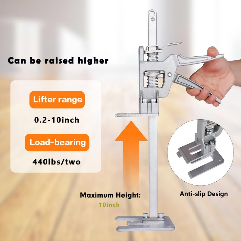 Moozies Labor Saving Arm Jack 2 Pack, Hand Lifting Jack Tool, Multi-Function Height Adjustment Device, for Installing Doors, Windows, Cabinets, Woodworking, Lifting Furniture - Image 2