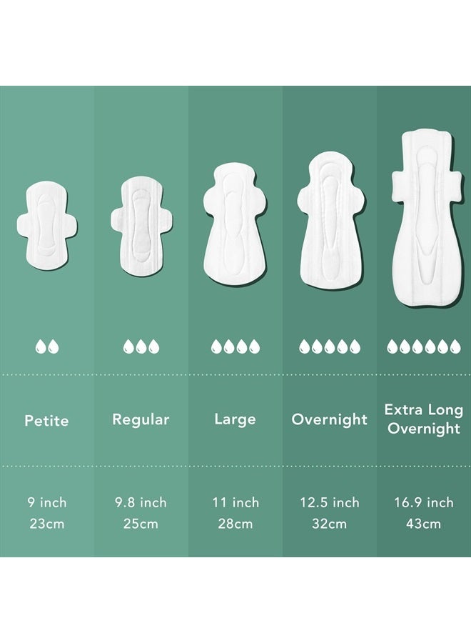 Rael فوط صحية للنساء، غطاء من القطن العضوي - فوط صحية بأجنحة، للعناية النسائية، فوط صحية ذات قدرة امتصاص عالية، بدون رائحة (كبيرة، 48 قطعة) - Image 5