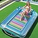 JAMBO Inflatable Tanning Pool Lounger Float 70 x 47 Sun Tanning Pool Float with Pillow Water Lounge Raft Pool Floatie for Adults Tanning Raft Pool Tub Water Tanning Bed Kiddie Pool Tanning Floats - Image 3