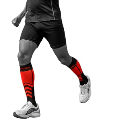 Sorgen Sports Compression Socks | 20-30 mm Hg | Running, Cycling, Marathon, Athletics & Indoor Training | Reduce Leg Cramps | Improve Performance & Support Recovery | Comfortable & Durable (Red Velocity S/M) - Image 1
