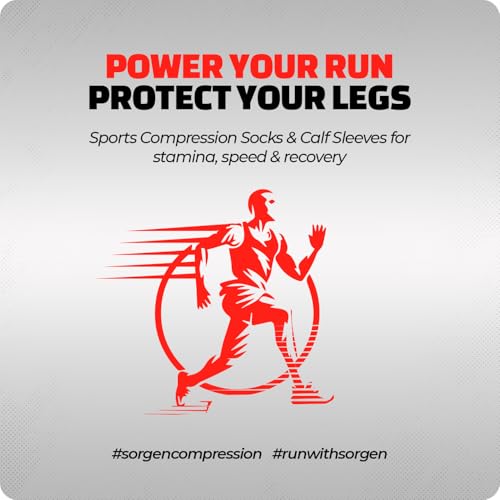 Sorgen Sports Compression Socks | 20-30 mm Hg | Running, Cycling, Marathon, Athletics & Indoor Training | Reduce Leg Cramps | Improve Performance & Support Recovery | Comfortable & Durable (Red Velocity S/M) - Image 5
