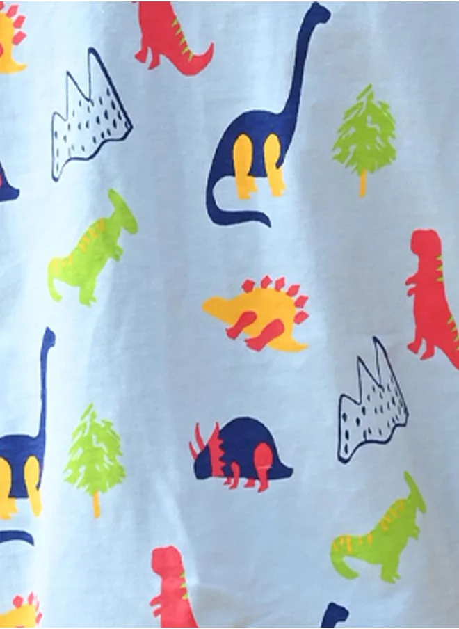 Anthrilo Dinosaur Print T-Shirt & Shorts Set by Styli