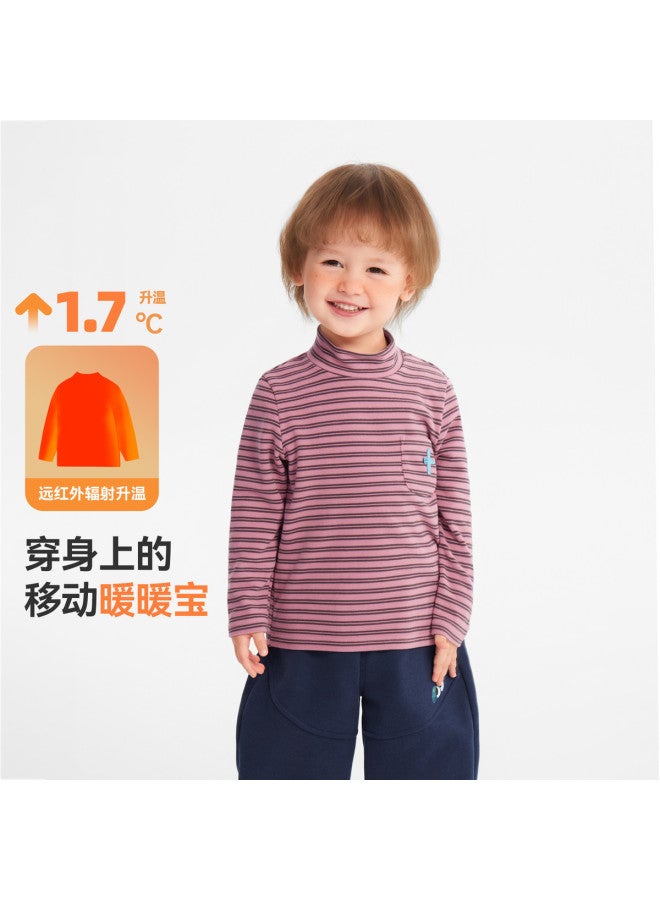 Far Infrared Heating Antibacterial] Boys' Base Layer Winter Baby T-shirt Long Sleeve Winter Style Children's Top - Image 2