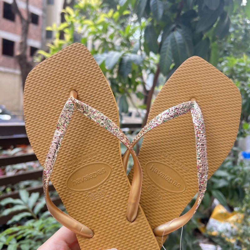 Korean Style Thai Slippers Womens Travel Beach Outer Wear Thick-soled Flip-flops Red Flip-flops Thai Vietnam Wear-resistant Burgundy - Image 4