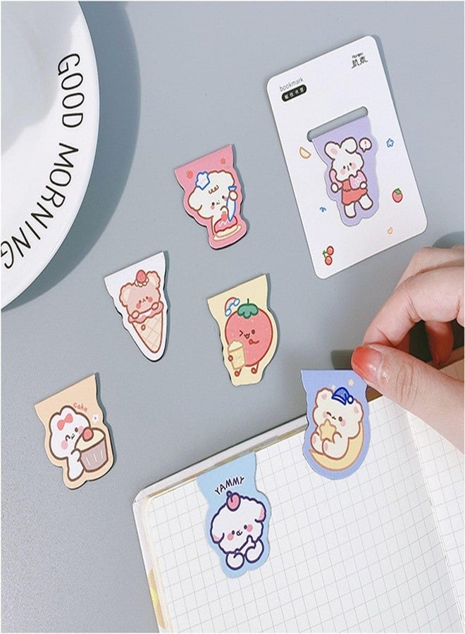 Newvent® 10Pcs Cute Cartoon Magnetic Bookmarks | Stationery Magnetic Book Page Holder for Student, Office Supplies | Double-Sided Paper Magnet Clip - Image 5