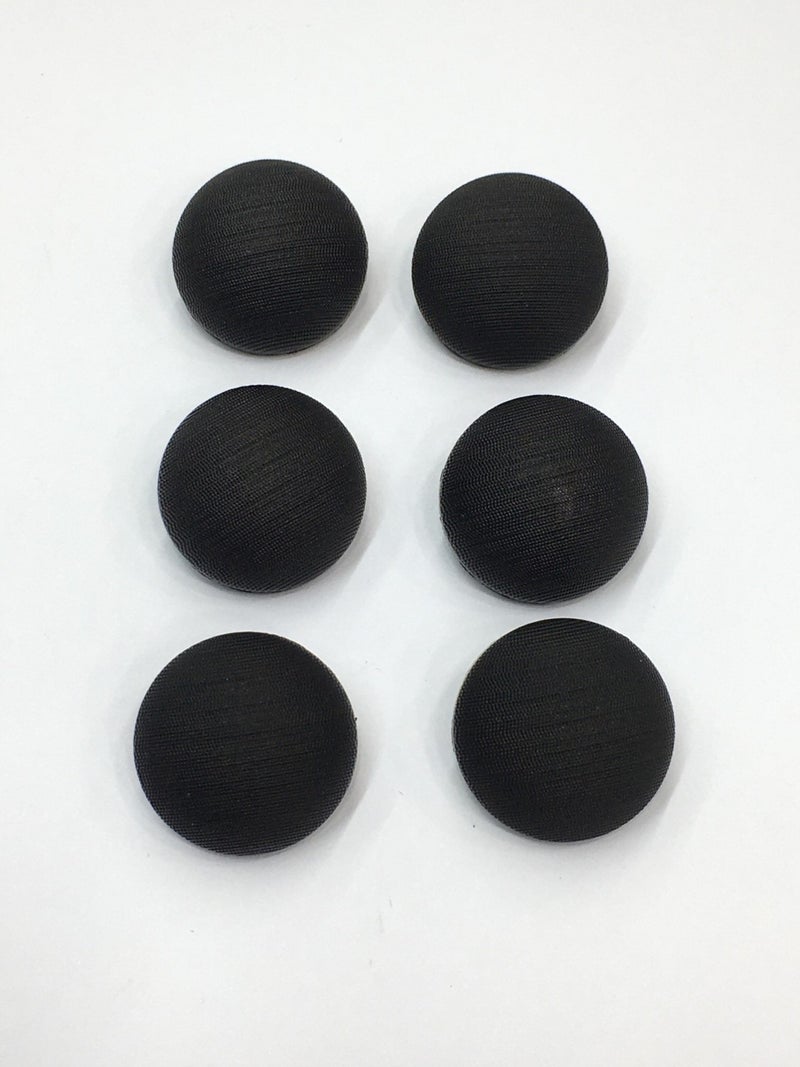 Karan Tuhafiye Italian Matte Pearl Domed Model Trench Coat and Jacket Button Set 6 Piece Set Black - Image 1