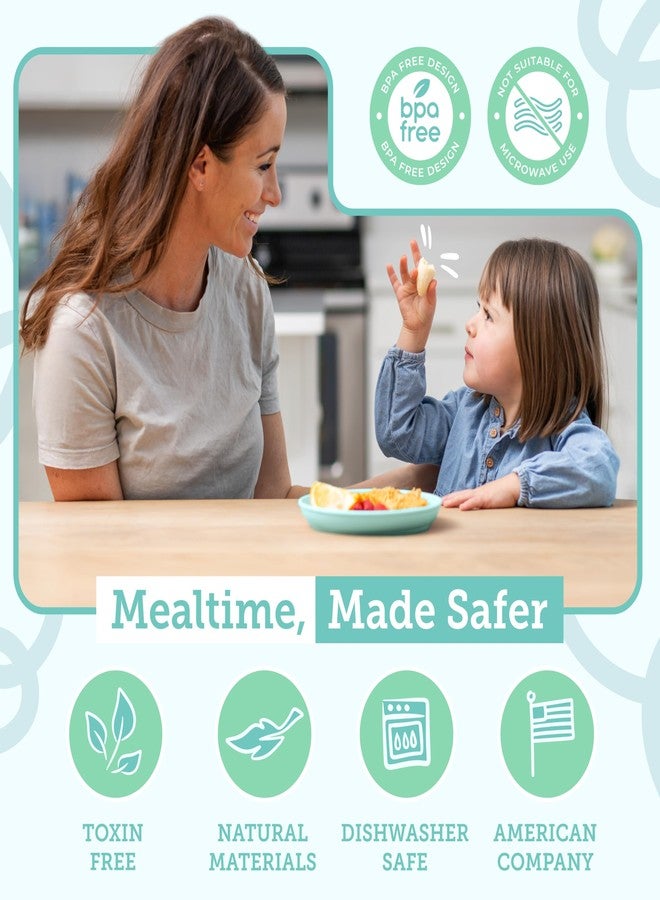 Grow Forward Bamboo Kids Plates and Bowls Sets - 8-Piece Dishwasher Safe Non Toxic Plates for Kids - Reusable Eco Friendly BPA Free Dishes Dinnerware Sets for Children - Rainforest - Image 5