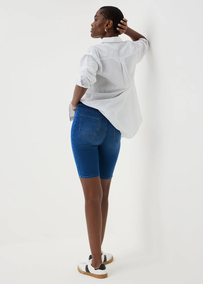 Matalan Blue Mid Wash Rosie Knee Length Shorts