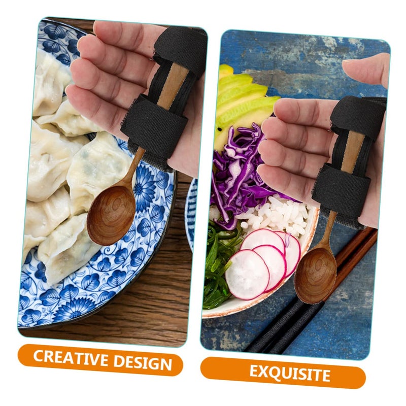 2 Pcs Adaptive Eating Utensils Holder Hand Strap For Disabled Elderly Users - Image 4