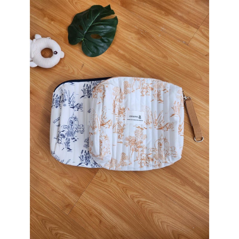 Korean Ins New Printed Baby Stroller Hanging Bag Diaper Bag Lightweight Mommy Bag Home Storage Bag - Image 4