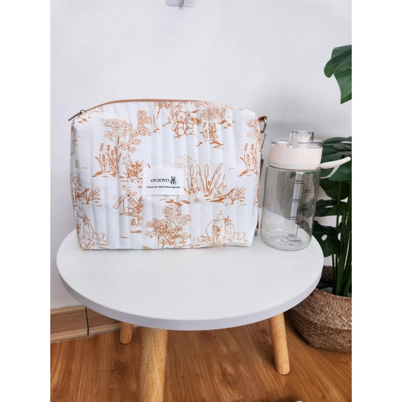 Korean Ins New Printed Baby Stroller Hanging Bag Diaper Bag Lightweight Mommy Bag Home Storage Bag - Image 2